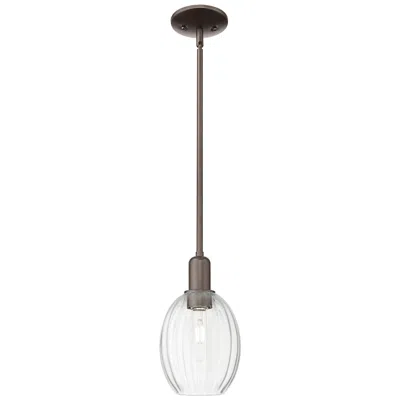 Innovations Lighting Preston 6"w Oil Rubbed Bronze Stem Mini Pendant With Bell Clear Shade