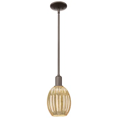 Innovations Lighting Preston 6"w Oil Rubbed Bronze Stem Mini Pendant With Bell Mecury Shade