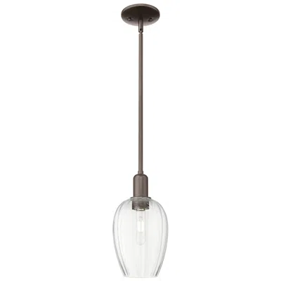 Innovations Lighting Preston 6"w Oil Rubbed Bronze Stem Mini Pendant With Flute Clear Shade