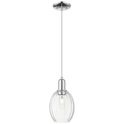 Innovations Lighting Preston 6"w Polished Chrome Cord Mini Pendant With Bell Clear Shade