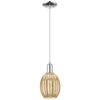 Innovations Lighting Preston 6"w Polished Chrome Cord Mini Pendant With Bell Mecury Shade