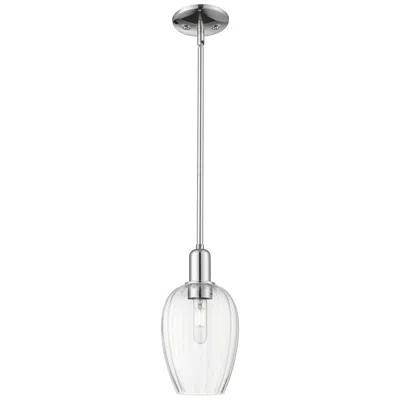 Innovations Lighting Preston 6"w Polished Chrome Stem Mini Pendant With Flute Clear Shade
