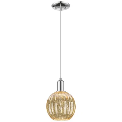 Innovations Lighting Preston 7"w Polished Chrome Cord Mini Pendant With Mercury Globe Shade