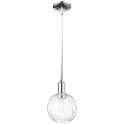 Innovations Lighting Preston 7"w Polished Chrome Stem Mini Pendant With Clear Globe Shade