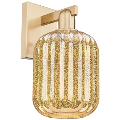 Innovations Lighting Preston Cylinder 1 Light 6 In Champagne Brz Mercury Preston Cyl Sconce In Brown