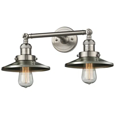 Innovations Lighting Railroad 2 Light 18" Tiltable Led Bath Light - Satin Nickel - Satin Ni