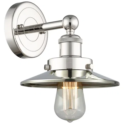 Innovations Lighting Railroad 3" High Polished Nickel Sconce With Polished Nickel Shade