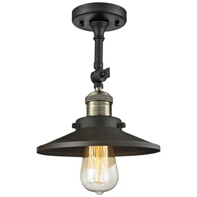 Innovations Lighting Railroad 8" Black Brass Adjustable Ceiling Light