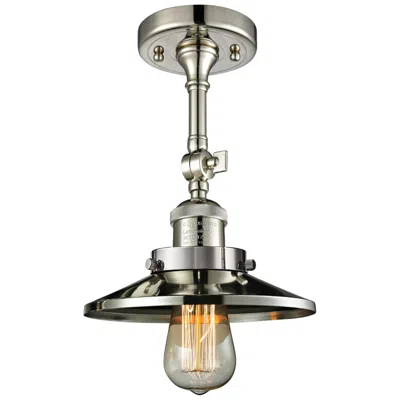 Innovations Lighting Railroad 8" Nickel Adjustable Ceiling Light