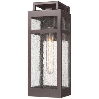 Innovations Lighting Ridgeway 6" Bronze Coastal Outdoor Sconce With Seeded Glass