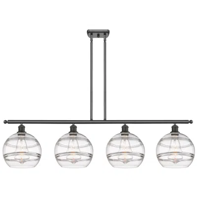 Innovations Lighting Rochester 48.25"w 4-light Oiled Bronze Stem Island Light W/ Clear Shad