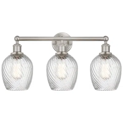 Innovations Lighting Salina 23" 3-light Brushed Satin Nickel Bath Light W/ Spiral Fluted Sh