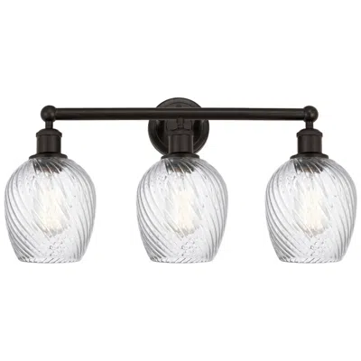 Innovations Lighting Salina 23" 3-light Oil Rubbed Bronze Bath Light W/ Spiral Fluted Shade