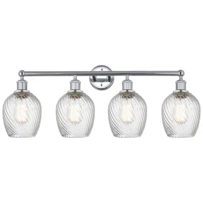 Innovations Lighting Salina 32" 4-light Polished Chrome Bath Light W/ Spiral Fluted Shade