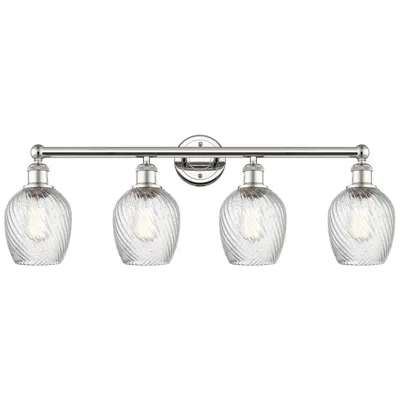 Innovations Lighting Salina 32"w 4 Light Polished Nickel Bath Light With Spiral Fluted Shad