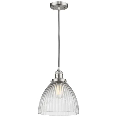 Innovations Lighting Seneca Falls 9.5"w Brushed Nickel Corded Mini Pendant W/ Halophane Sha