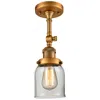 Innovations Lighting Small Bell 5" Brass Adjustable Ceiling Light