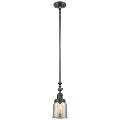 Innovations Lighting Small Bell 5" Bronze Tiltable Mini Pendant W/ Silver Plated Mercury Sh