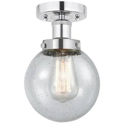 Innovations Lighting Small Edison Beacon 7" Polished Chrome Semi Flush Mount W/ Mercury Sha