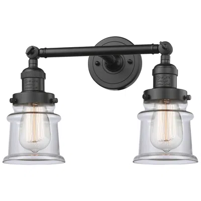 Innovations Lighting Small Small Canton 17" 2-light Oil Rubbed Bronze Bath Light W/ Clear S