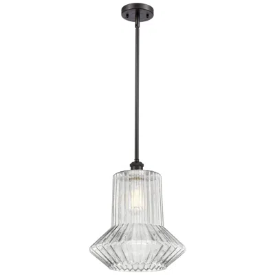 Innovations Lighting Springwater 12" Led Mini Pendant - Oil Rubbed Bronze - Clear Spiral Fl