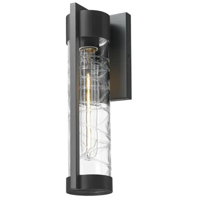 Innovations Lighting Stratford 13" Matte Black Coastal Outdoor Sconce With Deco Swirl Glass