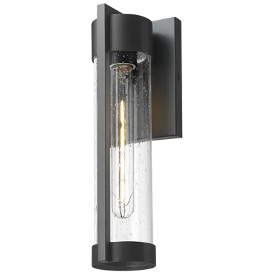 Innovations Lighting Stratford 13" Matte Black Coastal Outdoor Sconce With Seeded Glass