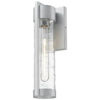 Innovations Lighting Stratford 13" Silver Coastal Outdoor Sconce With Deco Swirl Glass