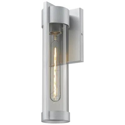 Innovations Lighting Stratford 13" Silver Coastal Outdoor Sconce With Light Smoke Glass