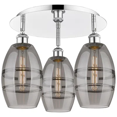 Innovations Lighting Vaz 17 1/2" Smoke Glass And Chrome Ceiling Light