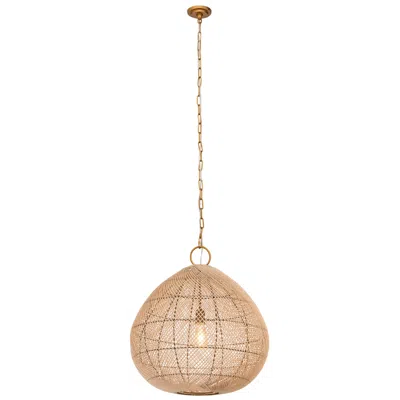 Innovations Lighting Vine 24" Wide Gold Chain Hung Pendant With Natural Shade