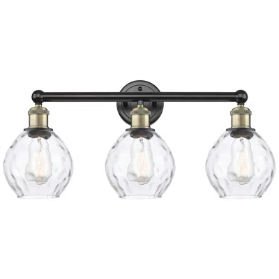 Innovations Lighting Waverly 24"w 3 Light Black Antique Brass Bath Vanity Light With Clear