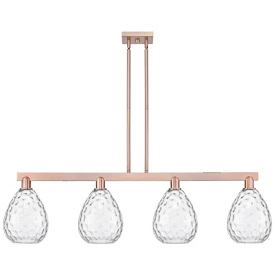 Innovations Lighting Waverly 51" Wide 4-light Antique Copper Island Light W/ Clear Shade