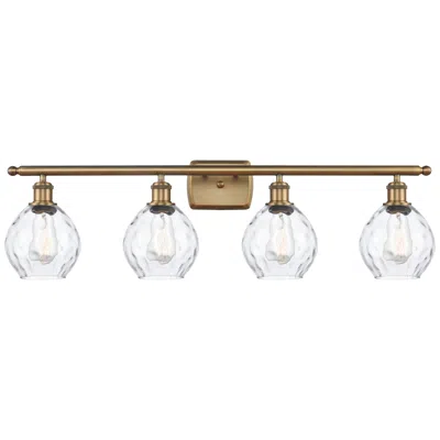 Innovations Lighting Waverly 6" 36" Wide 4 Light Brushed Brass Bath Vanity Light W/ Cl