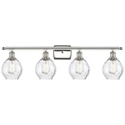 Innovations Lighting Waverly 6" 36"w 4 Light Polished Nickel Bath Vanity Light W/ Clea