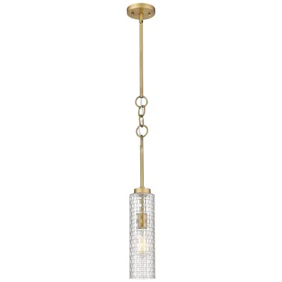 Innovations Lighting Wexford 4" Wide Brushed Brass With Clear Glass Mini Pendant