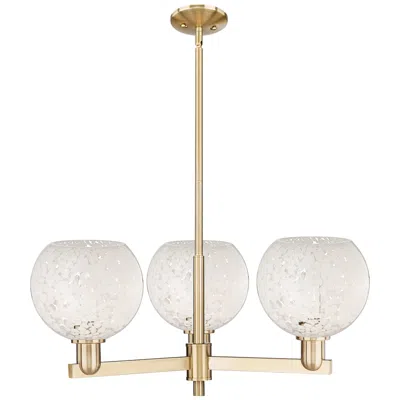 Innovations Lighting White Mouchette - 3 Light - 30 Inch - Champagne Bronze - Island Light In Brown