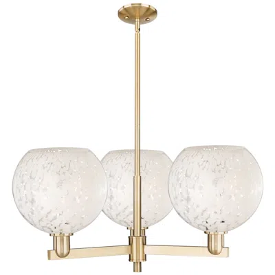Innovations Lighting White Mouchette - 3 Light - 32 Inch - Champagne Bronze - Island Light In Gold