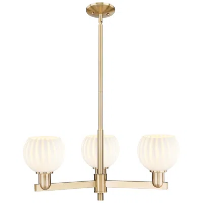 Innovations Lighting White Venetian - 3 Light - 28 Inch - Champagne Bronze - Island Light In Gold