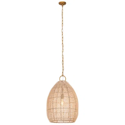 Innovations Lighting Willow 18" Wide Gold Chain Hung Pendant With Natural Shade