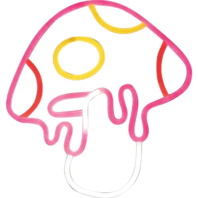 Innovibe Mushroom Neon Lamp In Pink/ White/ Yellow