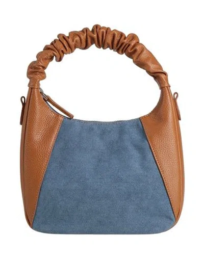Innue' Woman Handbag Brown Size - Leather, Textile Fibers