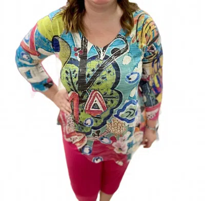 Inoah Berry Mix Top In Multicolor