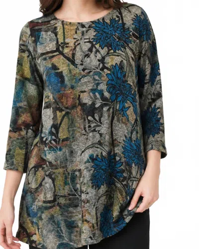 Inoah Bluebell 3/4 Sleeve Top In Multicolor
