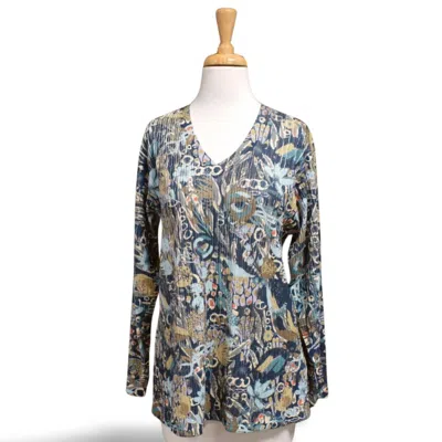Inoah Jewel V-neck Top In Black