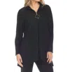 Inoah Textured Circle Zip Tunic In Black In Black