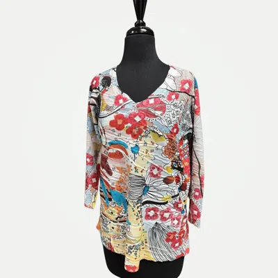 Inoah Women's Bloom Tunic In Maroon In Multi