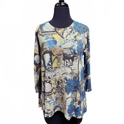 Inoah Women's Crew Neck Top In Bluebell