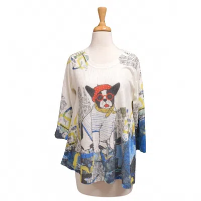 Inoah Women's Frenchy Top In White In Multi