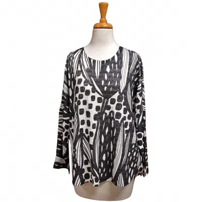Inoah Women's Graphite Dolman Top In Grey Multi